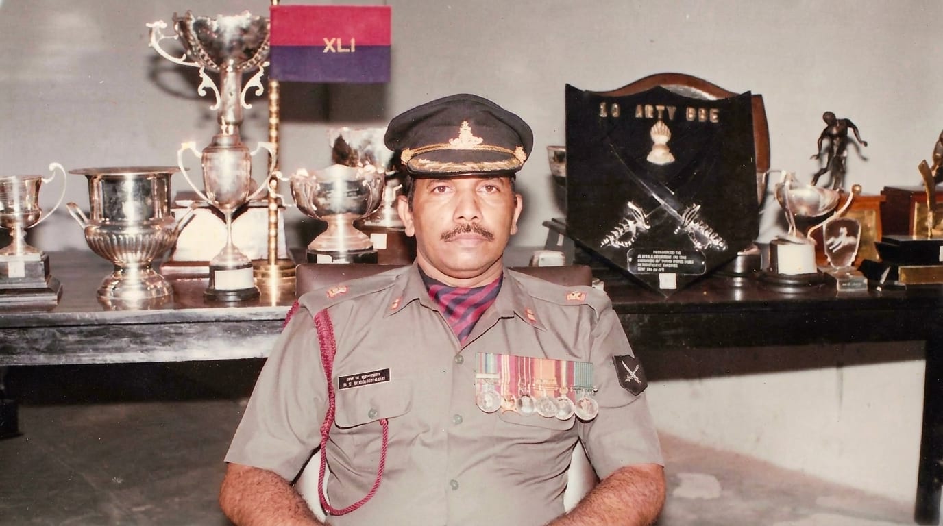 With trophies won by the regiment during my command